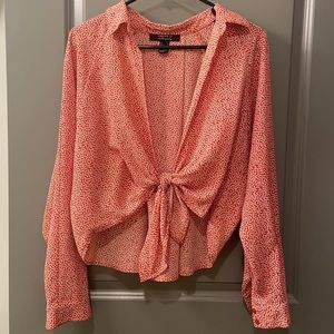 Low cut front tied Forever21 top